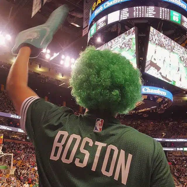 Taking in a Boston Celtics game at the Garden.