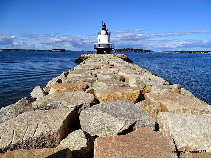 Spring Point Ledge Light in South Portland, Maine, has welcomed ships and visitors since it first opened in 1897.
