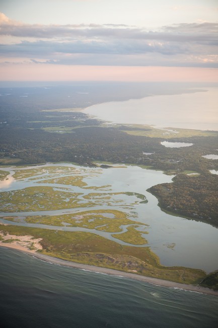 A view of the stunning Great Salt Marsh from the sky.