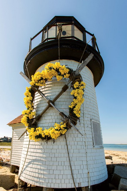 Brant Point Light is dressed for the occasion.