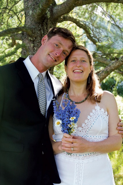 The author and her husband, Howie, on their wedding day.