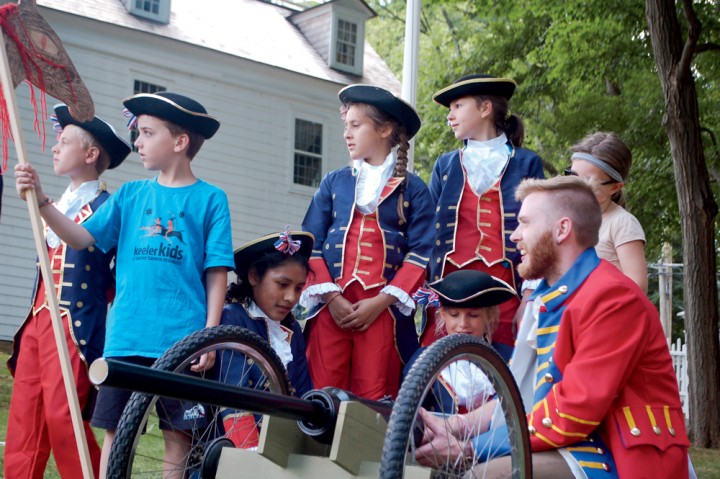 Keeler Tavern interpreters host summer programs of hands-on kids’ activities, including storytelling and a reenactment of the Battle of Ridgefield.