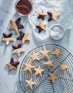 Chocolate-Dipped Shortbread Stars - New England