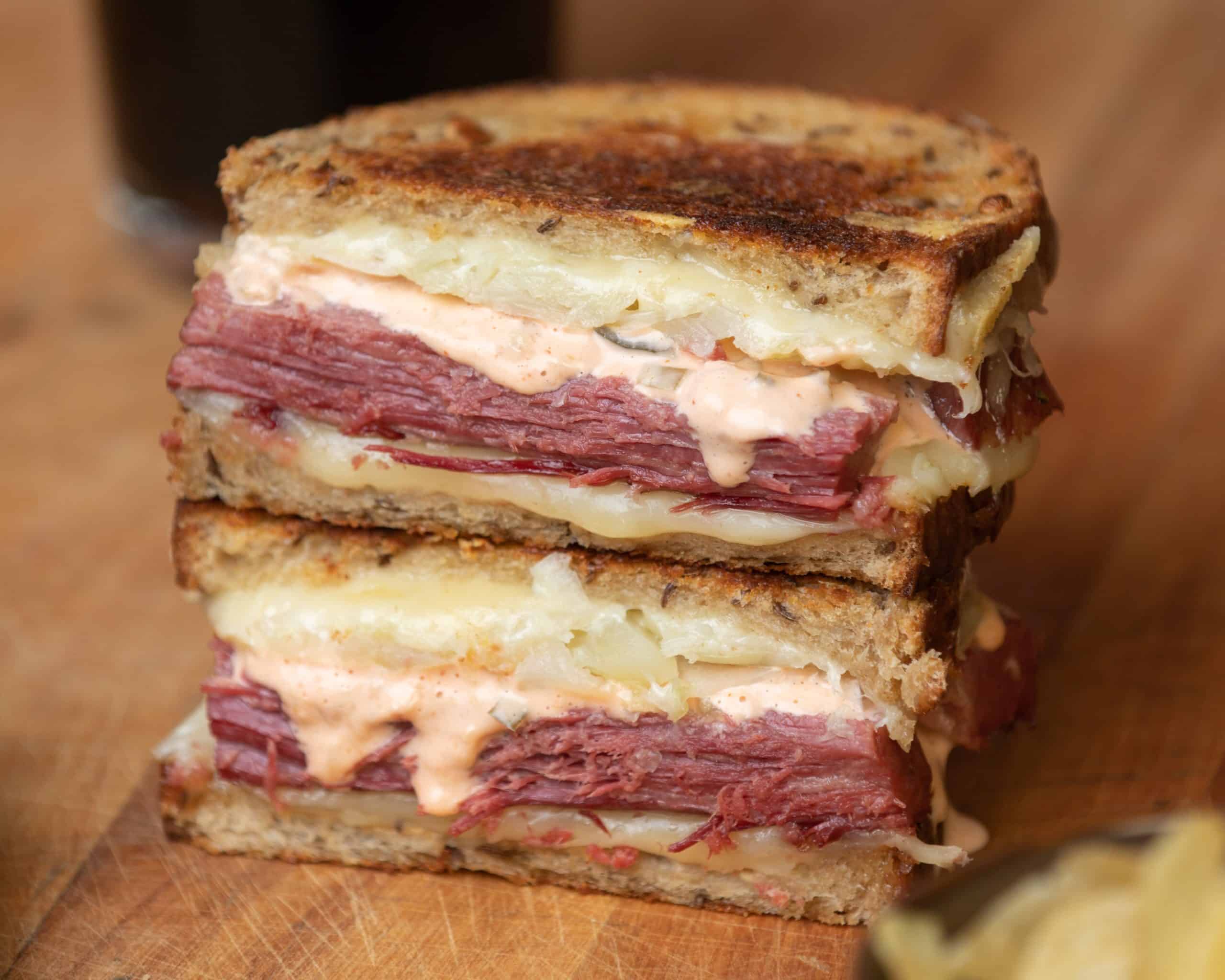 New England Corned Beef Reuben with Vermont Cheddar