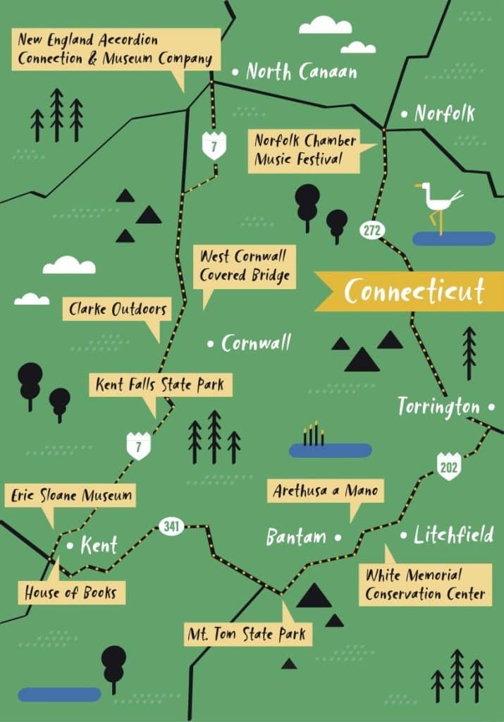 Connecticut Scenic Drive Map