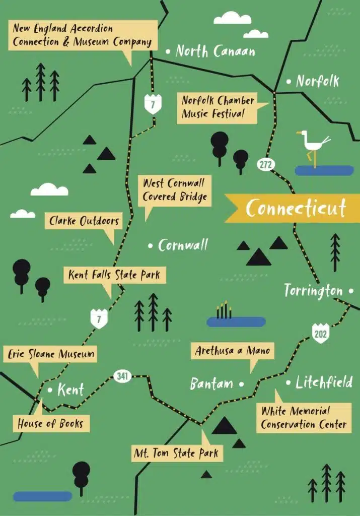 Connecticut Scenic Drive Map