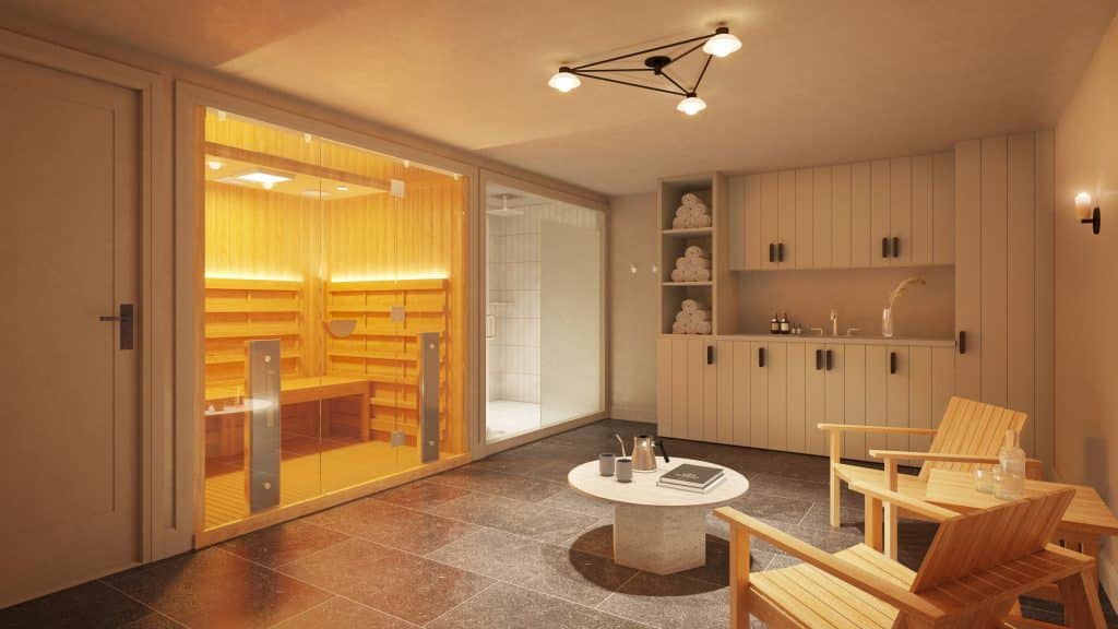 Private Sauna Room at Longfellow Hotel in Maine
