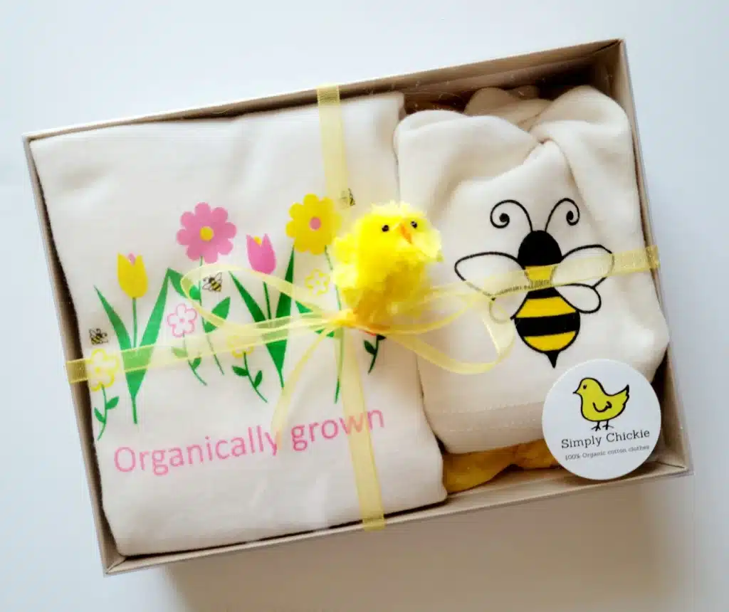 Organic Cotton Baby Gift Set for New Moms from Simply Chickie