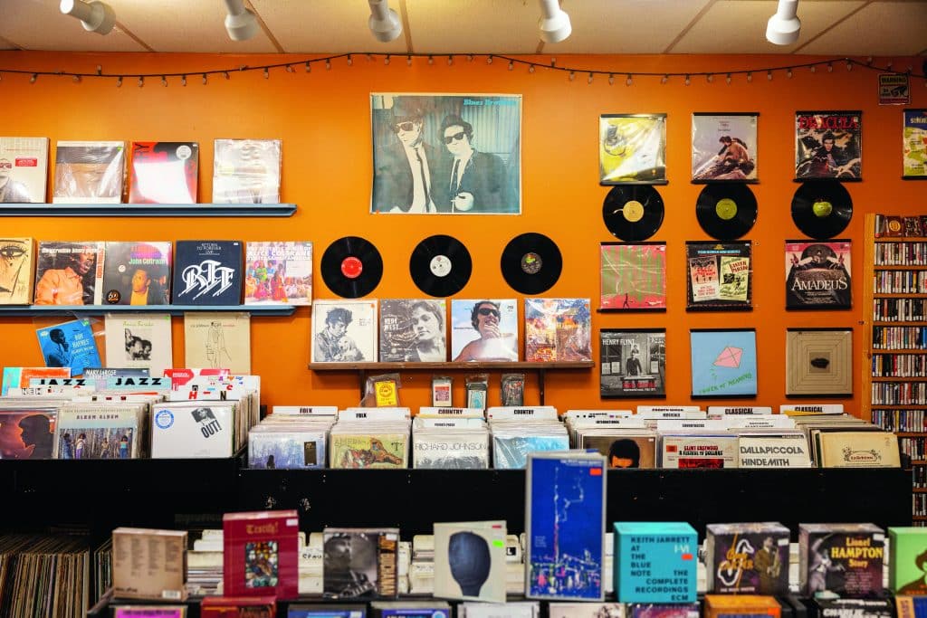 Turn It Up record shop in Brattleboro, Vermont.