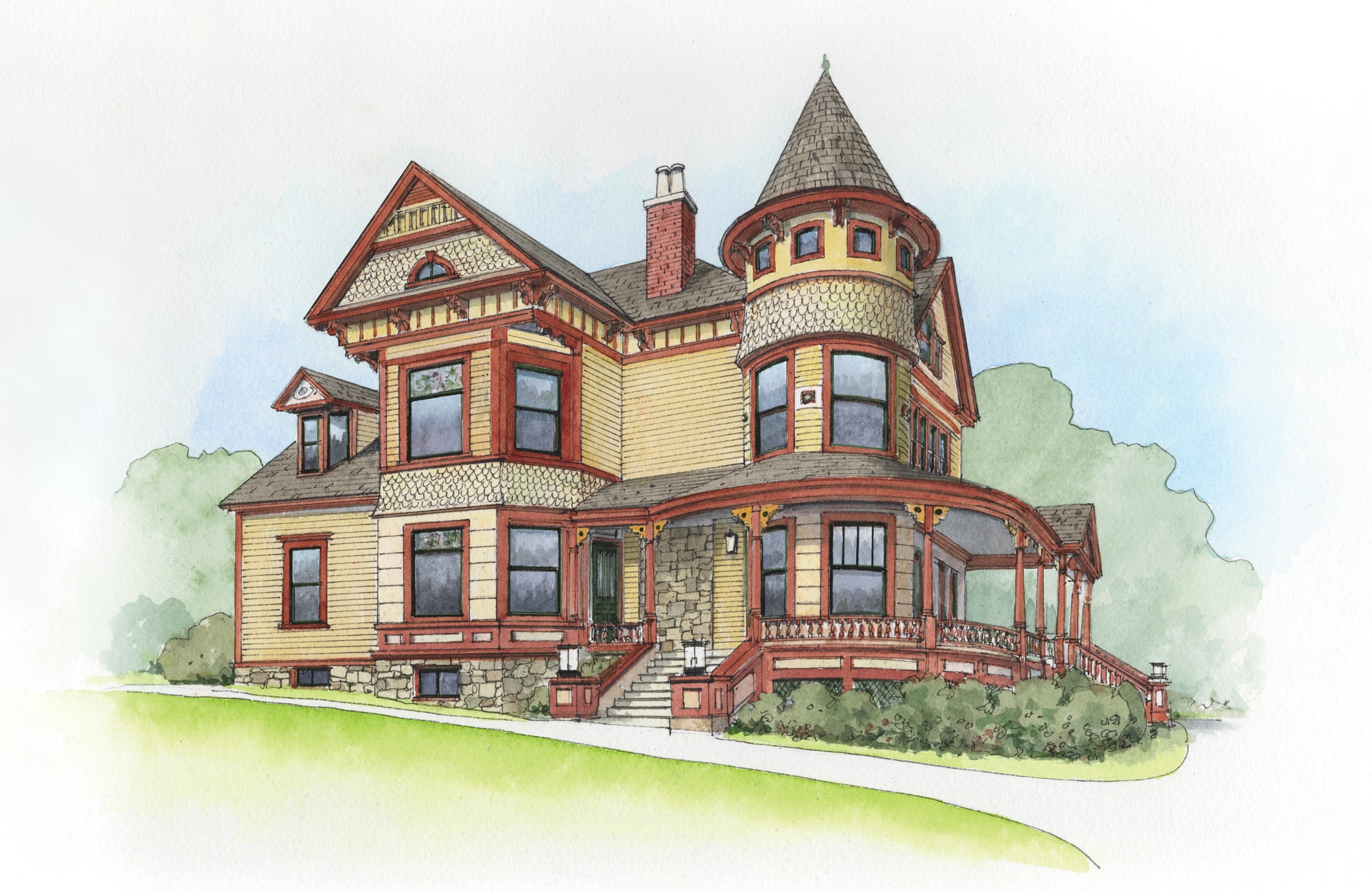 The Queen Anne Style House