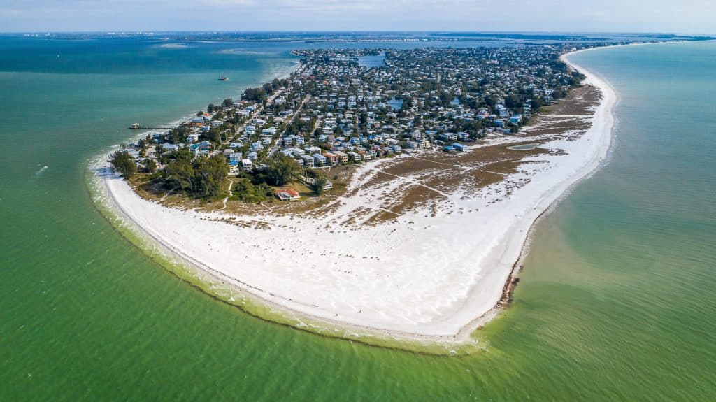 Gulf Seafood - Anna Maria Island Aerial Photo