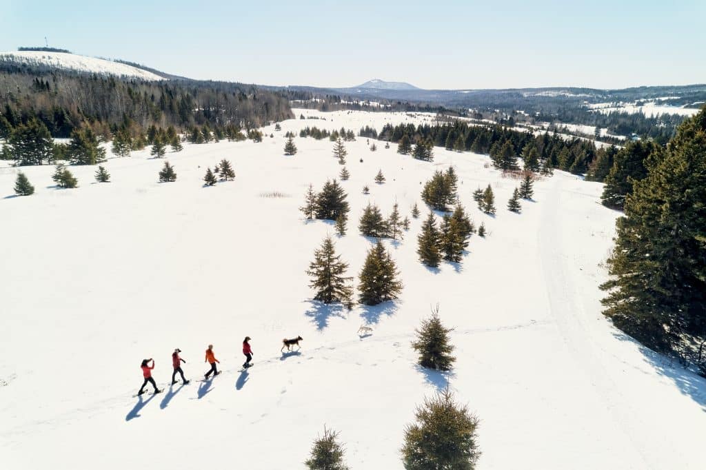 Snowshoeing Winter Vacation Maine Aroostook County