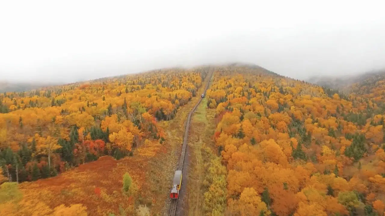 The cog railroad on mt. washington.