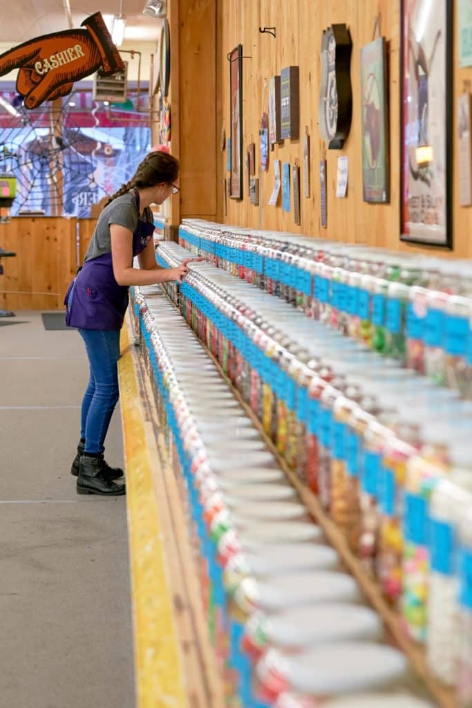 Chutters candy counter in Littleton, NH.