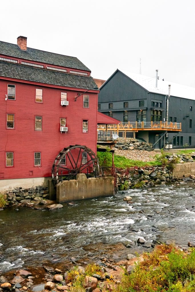 Red grist mill in Littleton, NH