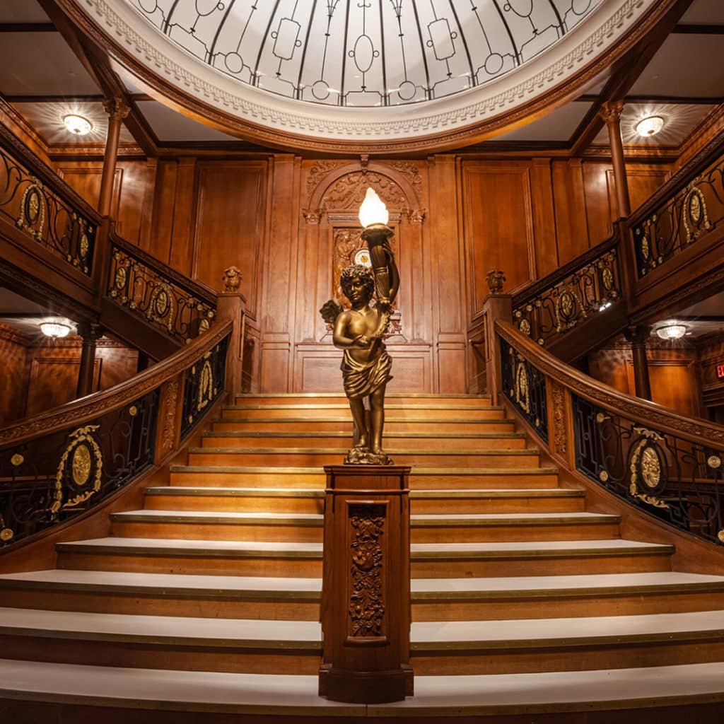 Titanic The Artifact Exhibition Opens in Boston - Grand Staircase