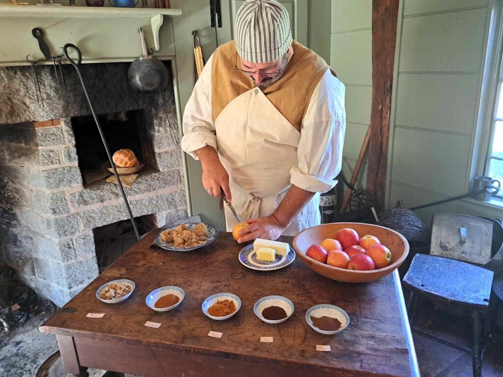 Hearth Cooking Demonstration at Nathan Hale Homestead