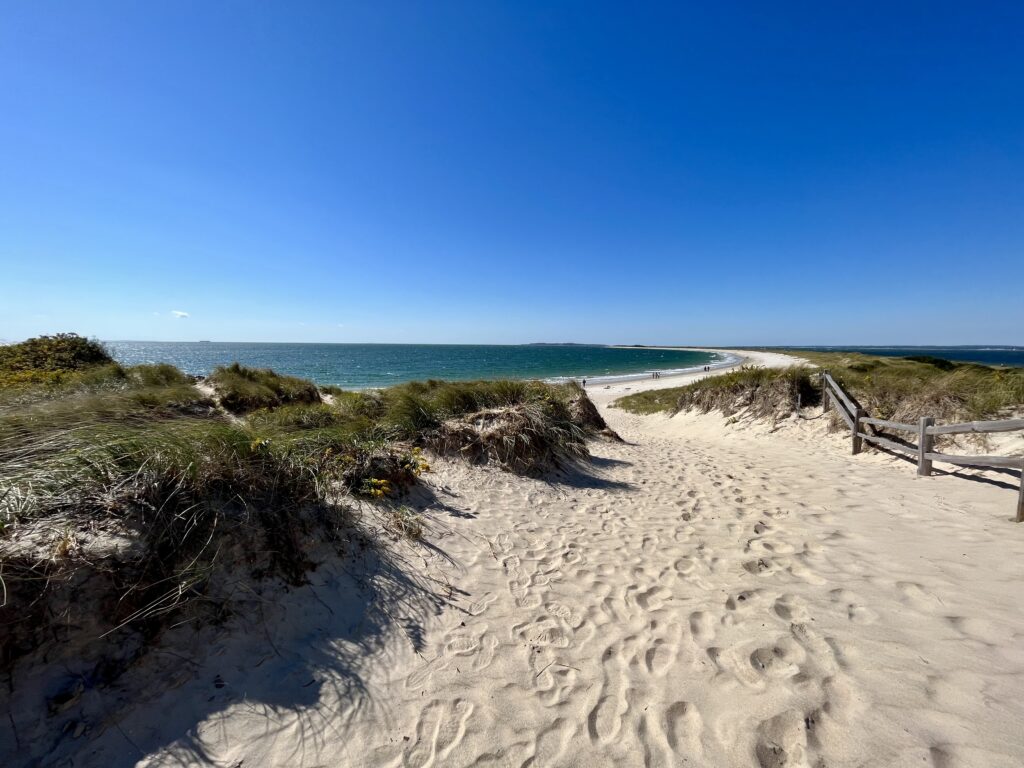 Napatree Point Conservation Area, sandy beach in Watch Hill, RI