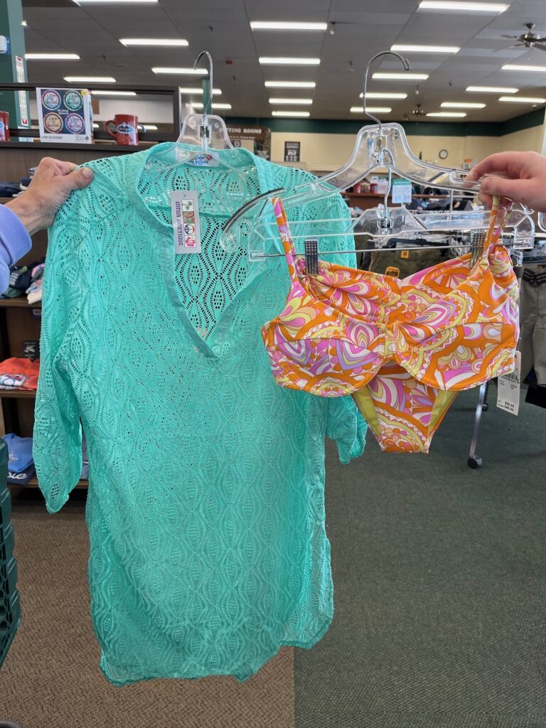 Shopping for swimsuits and beachwear at Renys in Maine