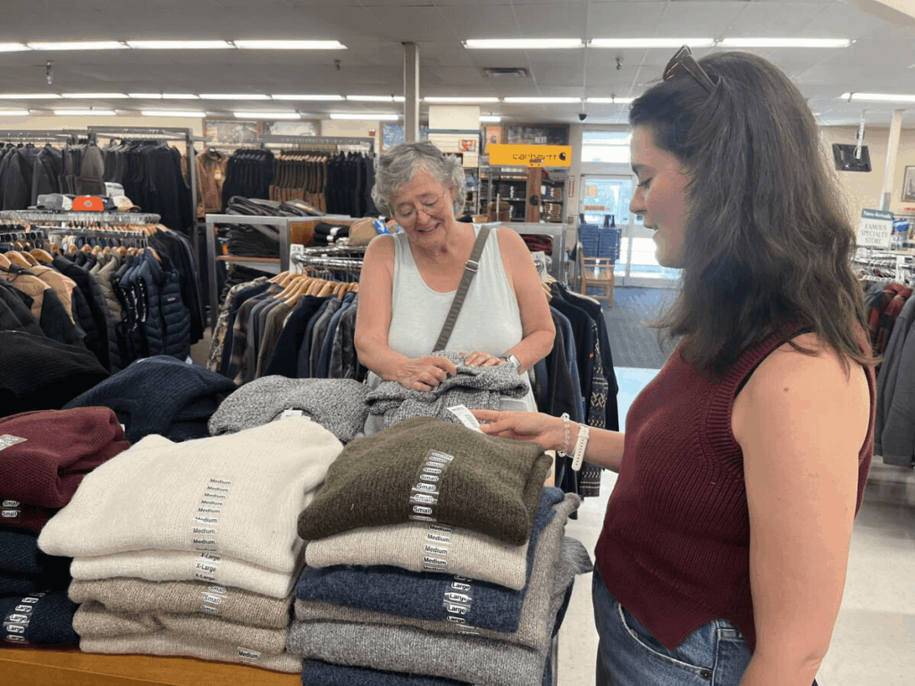A mother and daughter shopping trip in Maine at Renys.
