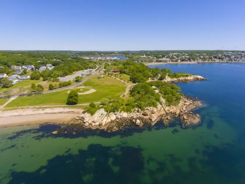 Stage Fort Park, a Revolutionary War site in Gloucester, Massachusetts