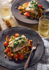 Haddock Fillets with Deer Isle Succotash