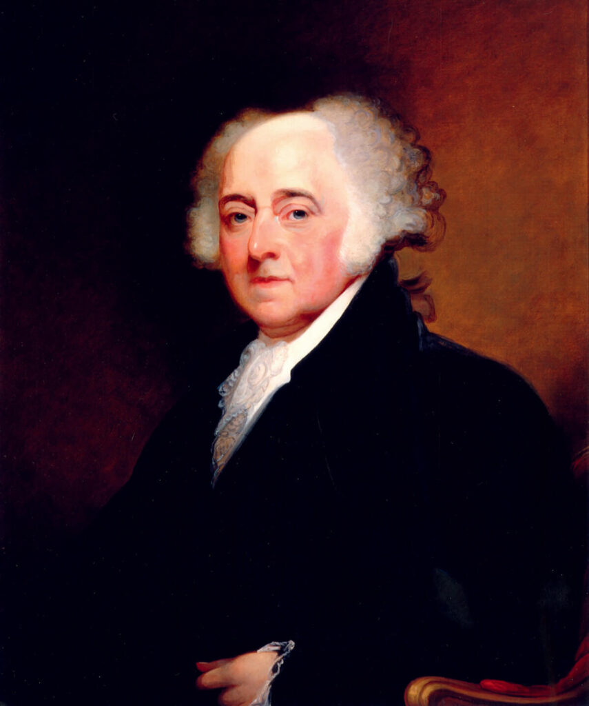 A formal painted portrait of an older man with white hair, wearing a black coat and white cravat.