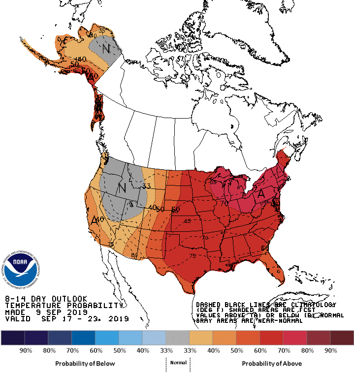 Late September Temperature Outlook
