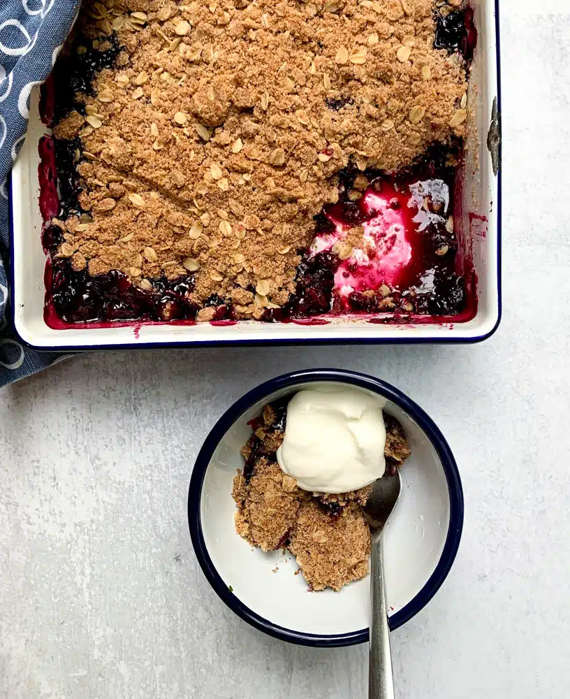 Blueberry Crisp From The Berkshires Farm Table Cookbook