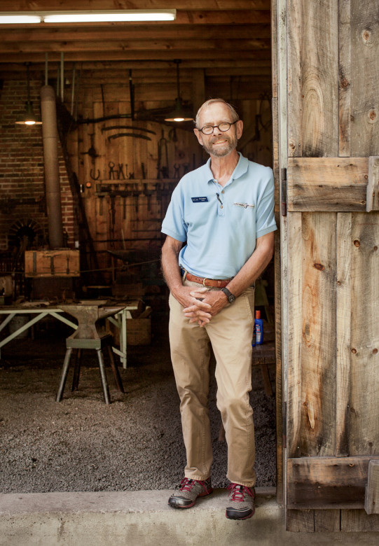 Jim Crothers, head of the South County Museum (and an expert blacksmith to boot.)