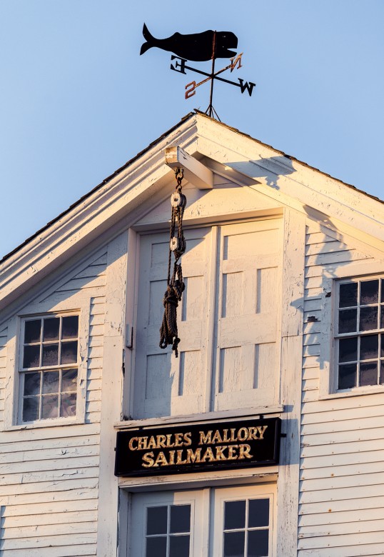 A preserved 19th-century sail loft in the Seaport Village.