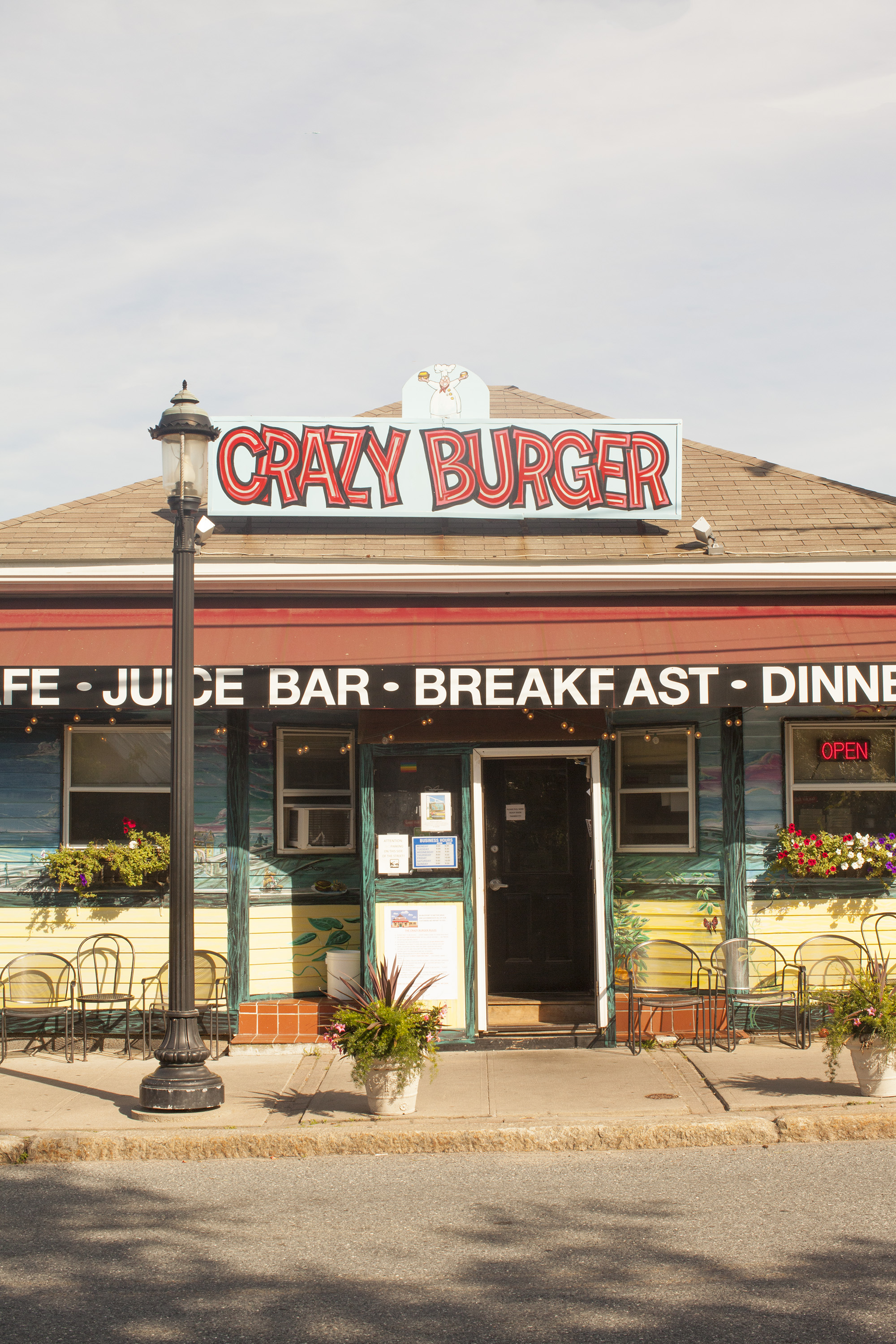 Crazy Burger has a burger menu to please both carnivores and vegetarians including their famous salmon burger praised by Food Network's Guy Fieri on an episode of Diners, Drive-ins and Dives. 
