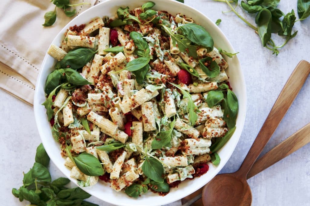 Creamy Lemon-Basil Pasta Salad