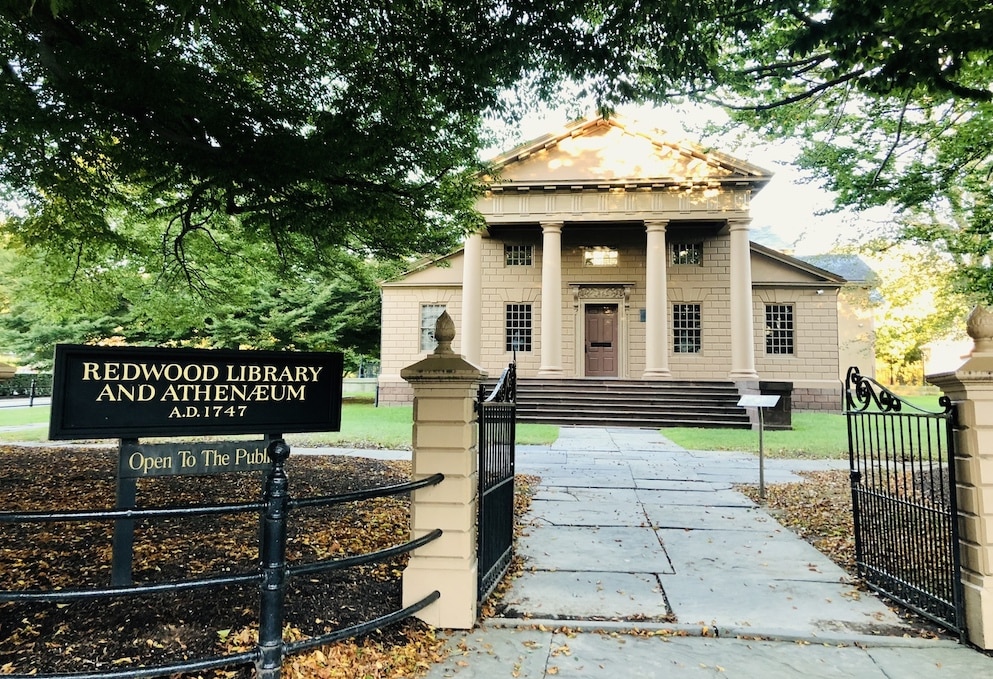 Discover Newport Redwood Library in Fall