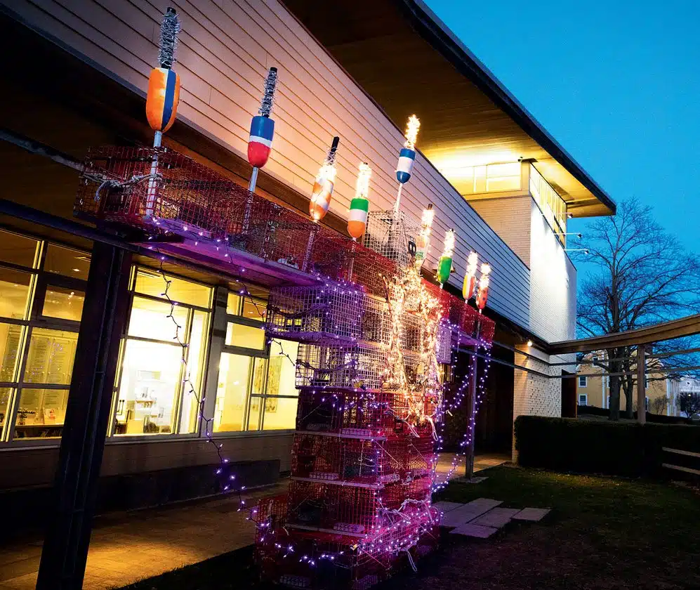 A Lobster Trap Menorah Shines in Gloucester, Massachusetts