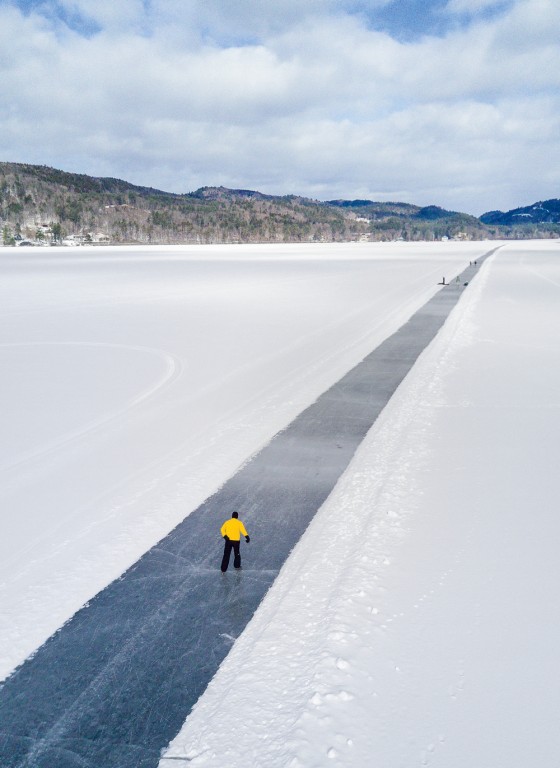 Ice Skating on Lake Morey, Vermont | Yankee Magazine