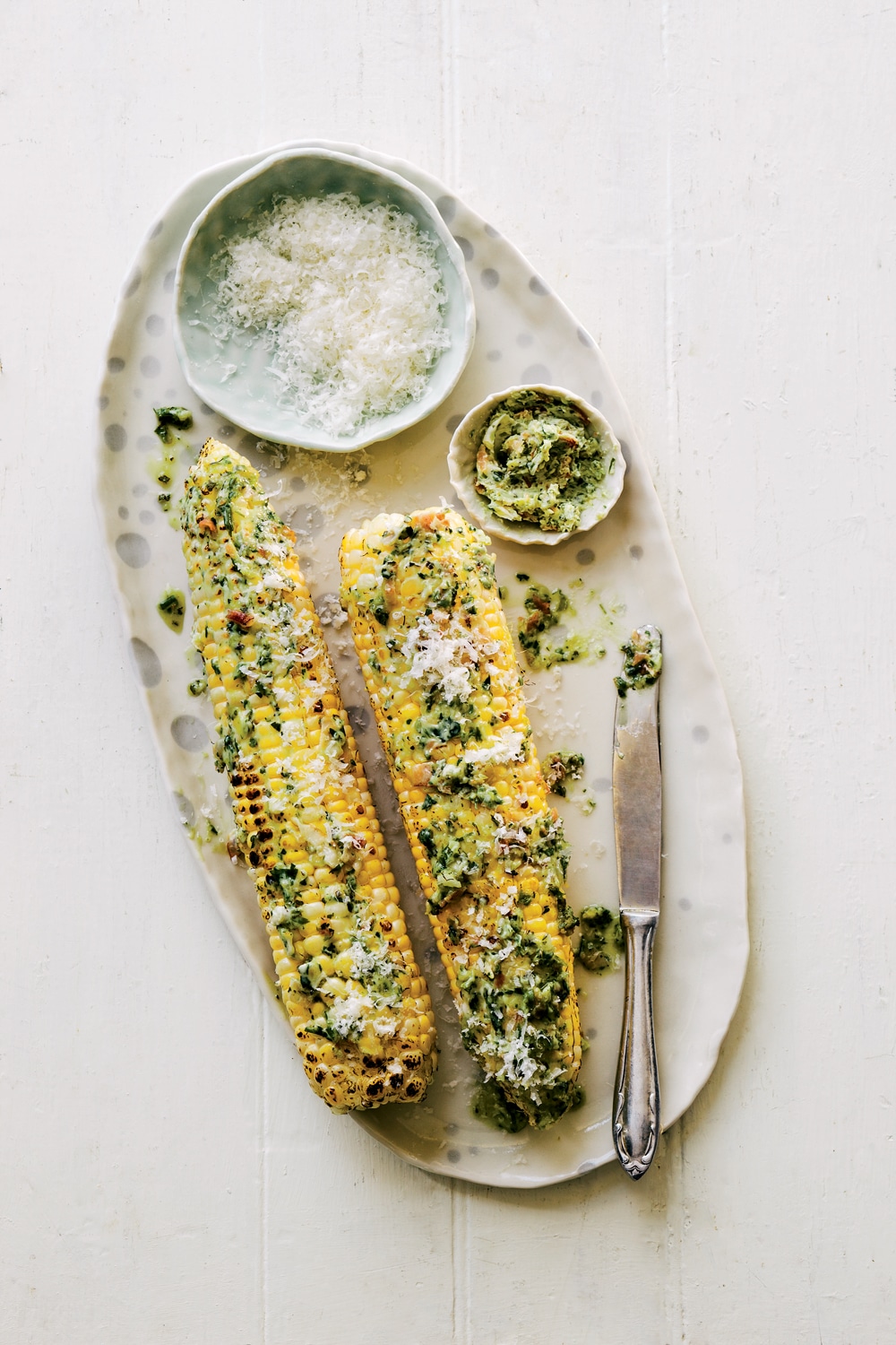 Grilled Corn with Herbed Bacon Butter