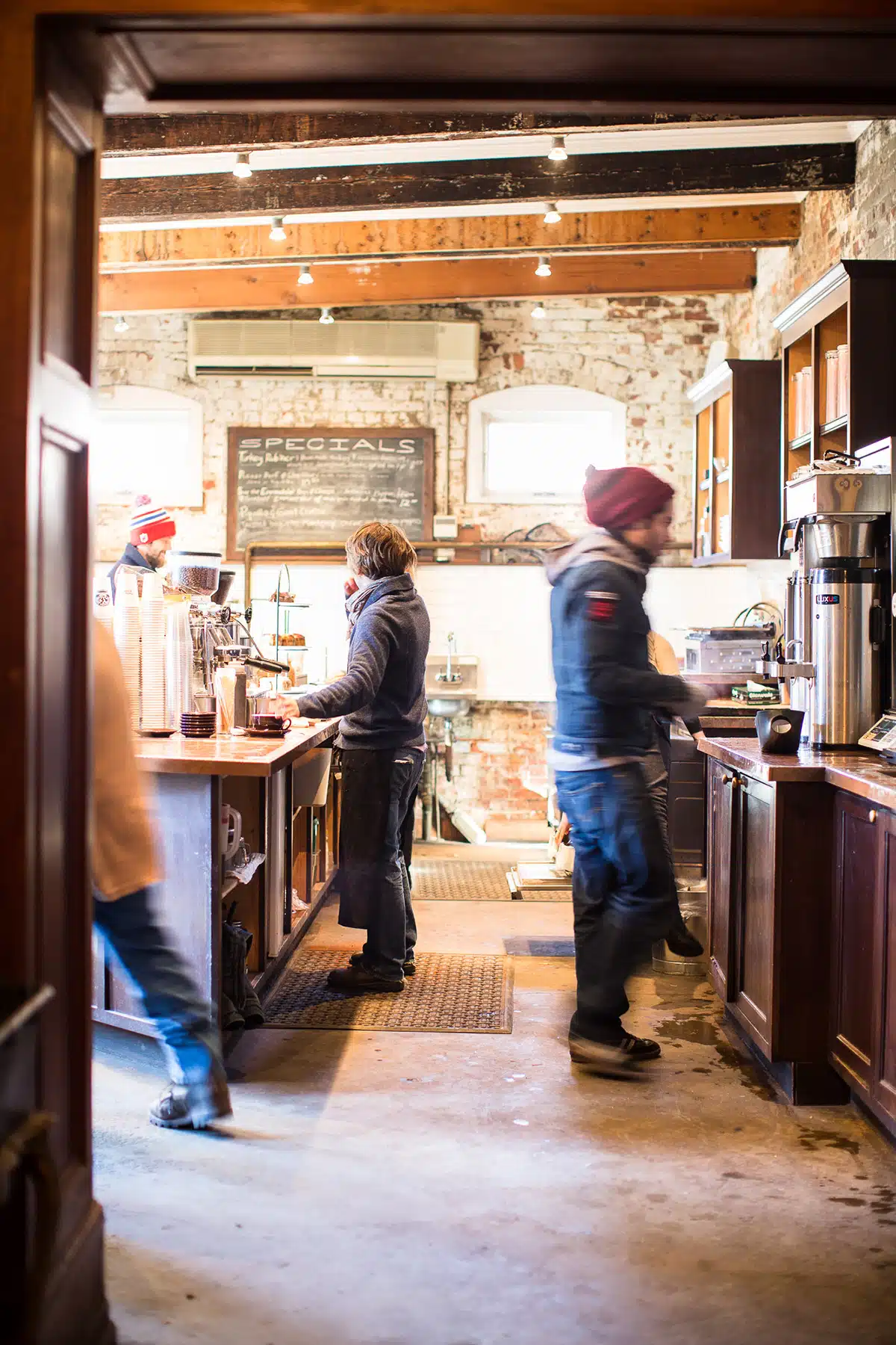 Patrons fill the popular Rubi's Coffee & Sandwiches.