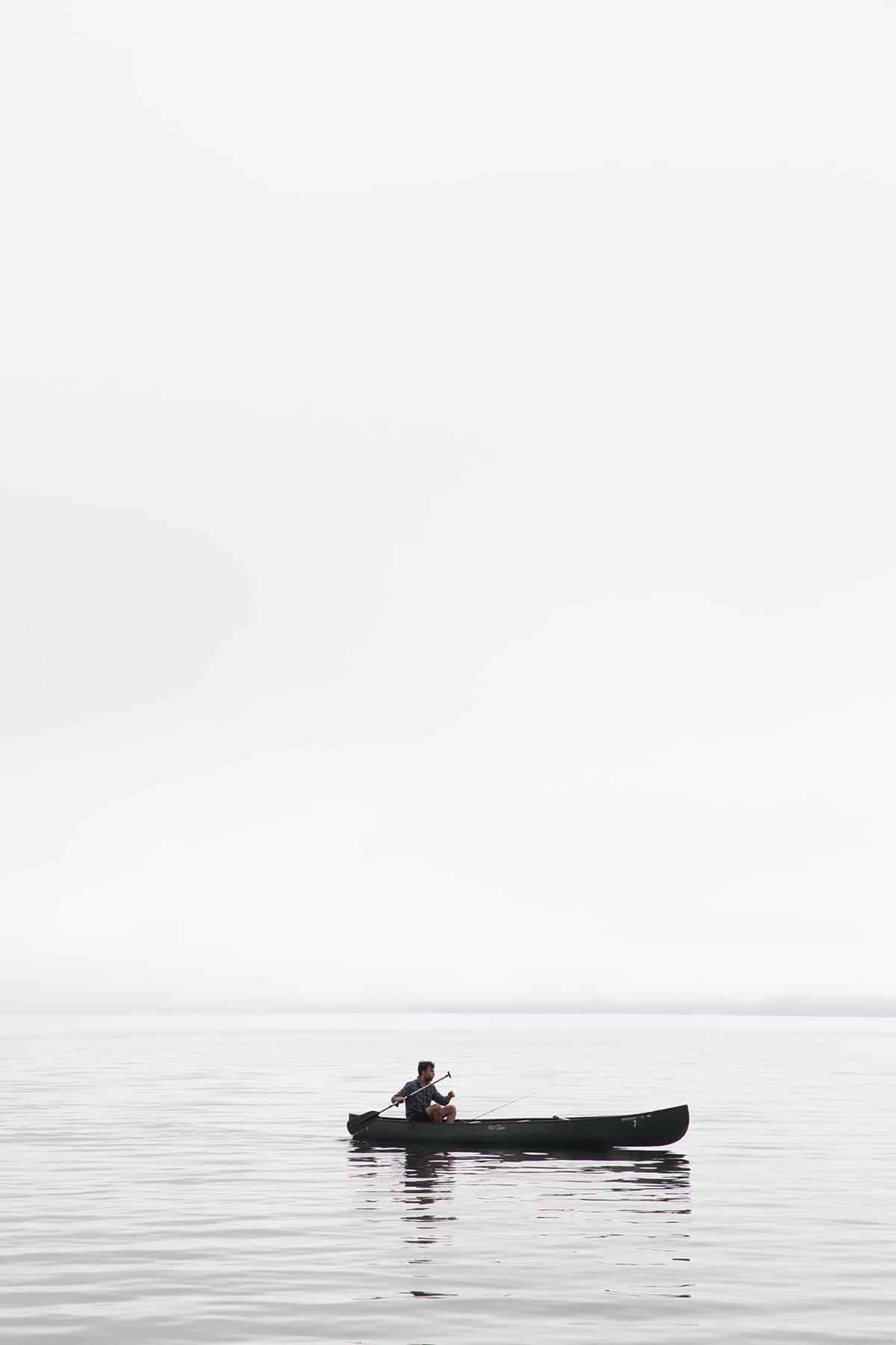 Canoeing. Mooselookmeguntic Lake. Franklin & Oxford Counties, Maine. 