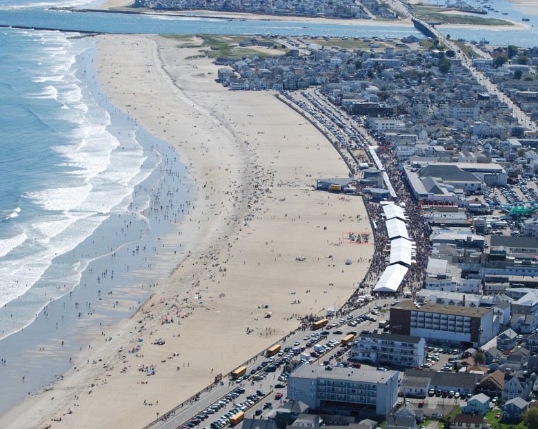 Sand, sea, and colorful beach life converge at New Hampshire’s Hampton Beach.