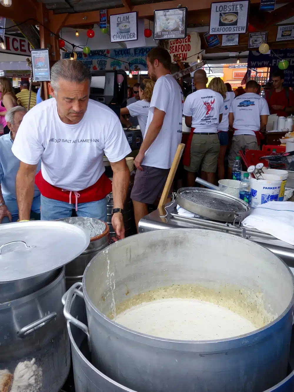 At the Hampton Beach Seafood Festival, chowder was a big item.
