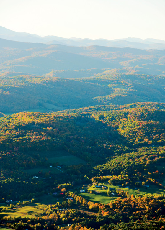 Driving or hiking to the top of Mount Ascutney offers the chance to soak up an autumn view like this one from its 25-foot observation tower.