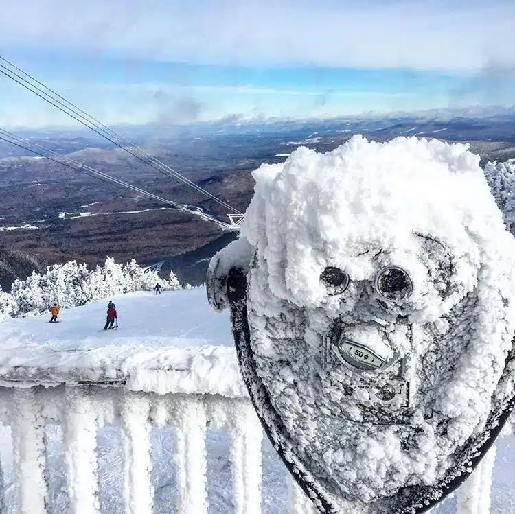 What 18 degrees on Cannon Mountain looks like.