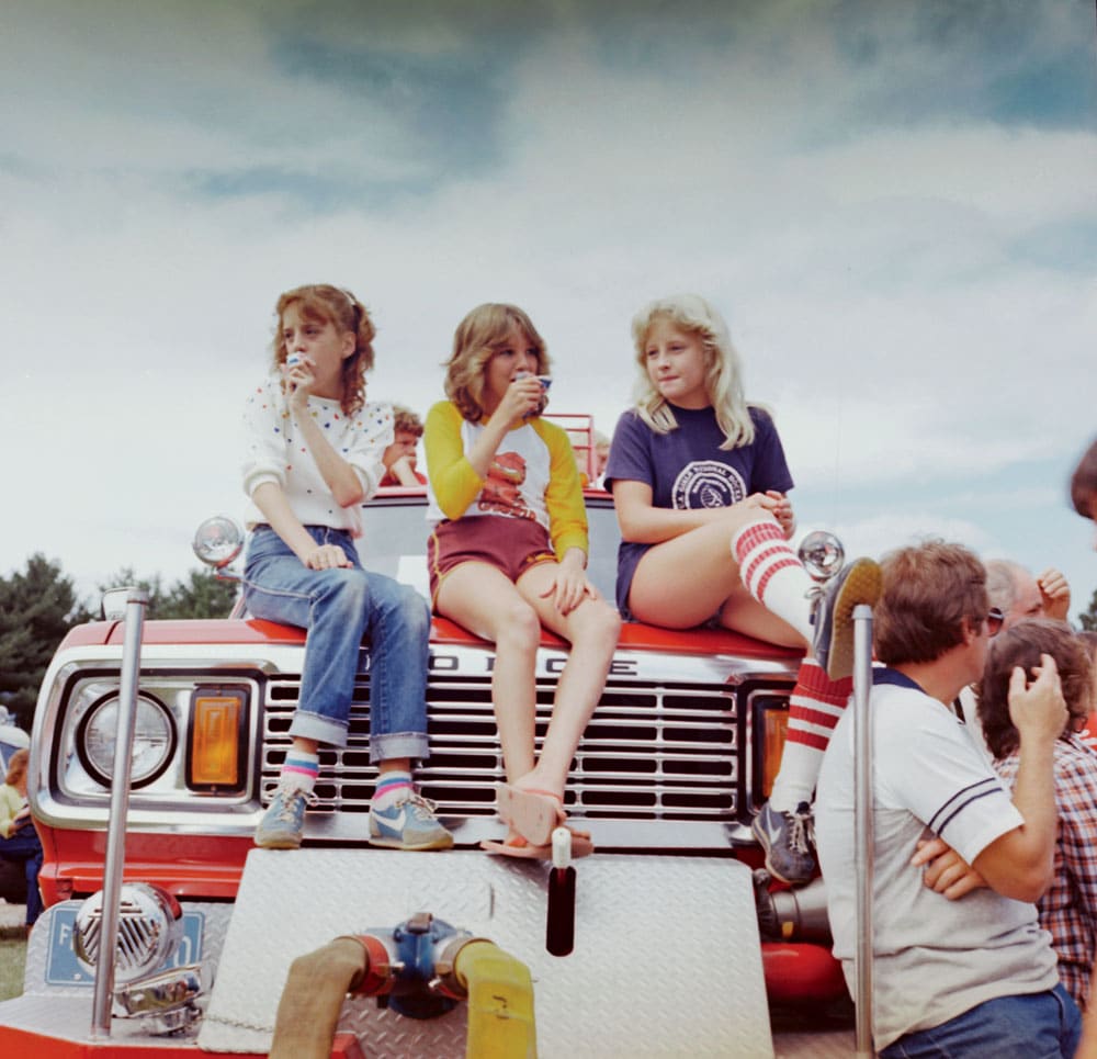 Snow cones, 1983 “I love how carefree [these kids] look. Even the boy in the back seems bored but he is still observing. Today those kids would be lost in their cellphones. I always think that people back then did a lot more daydreaming.”