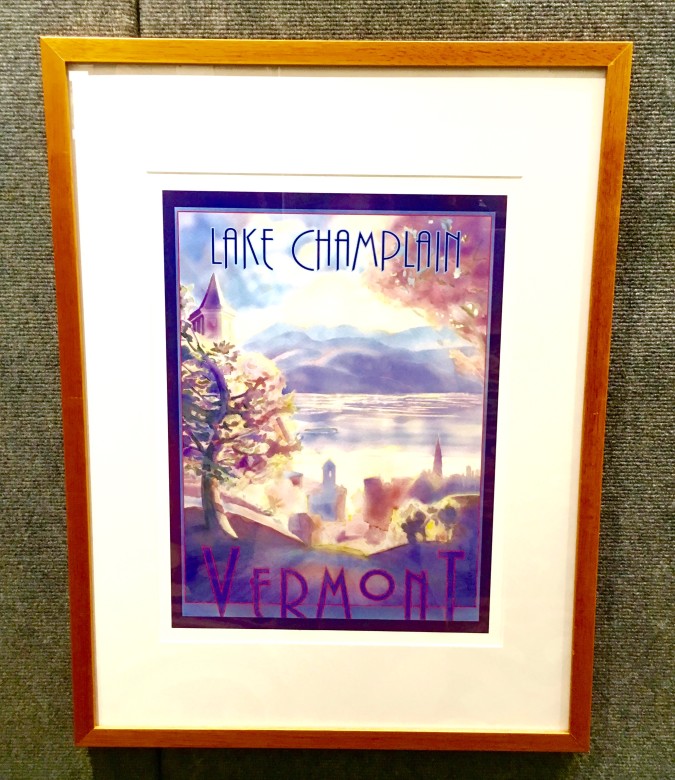 A picturesque depiction of Lake Champlain made by Kevin Ruelle.