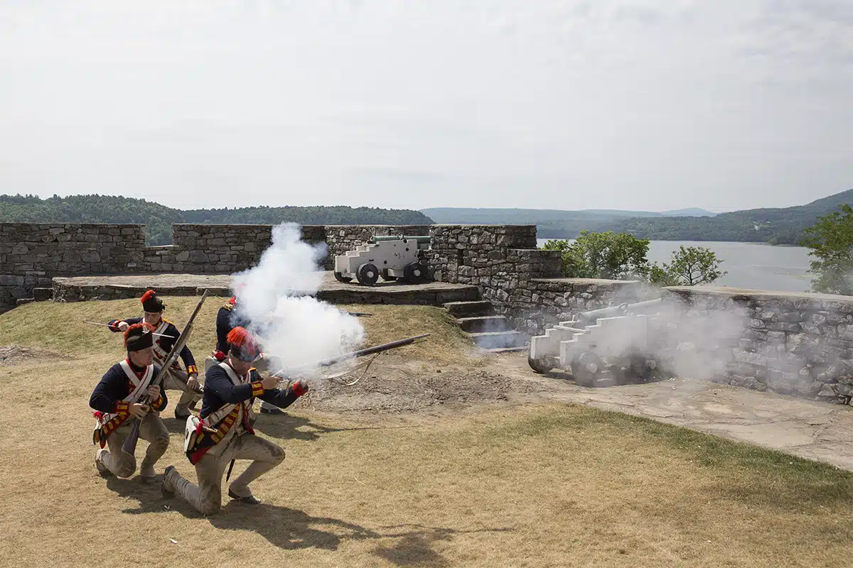 The independence day weekend reenactment at Fort Ticonderoga on the New York side of Lake Champlain.