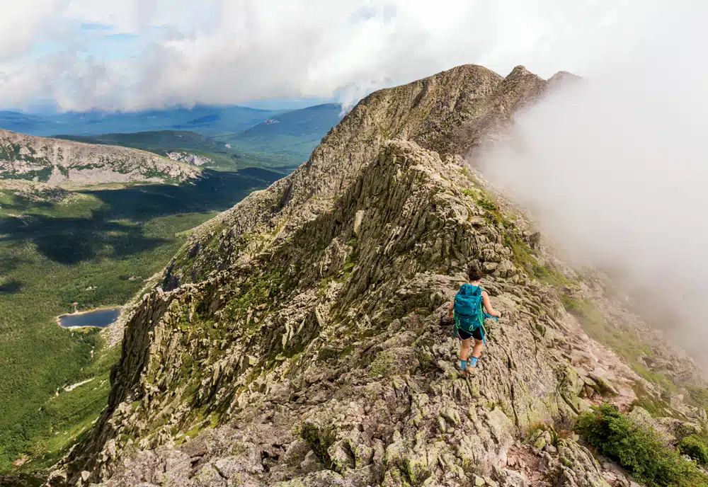 Knife Edge Trail on Mount Katahdin Knife Edge Trail on Mount Katahdin