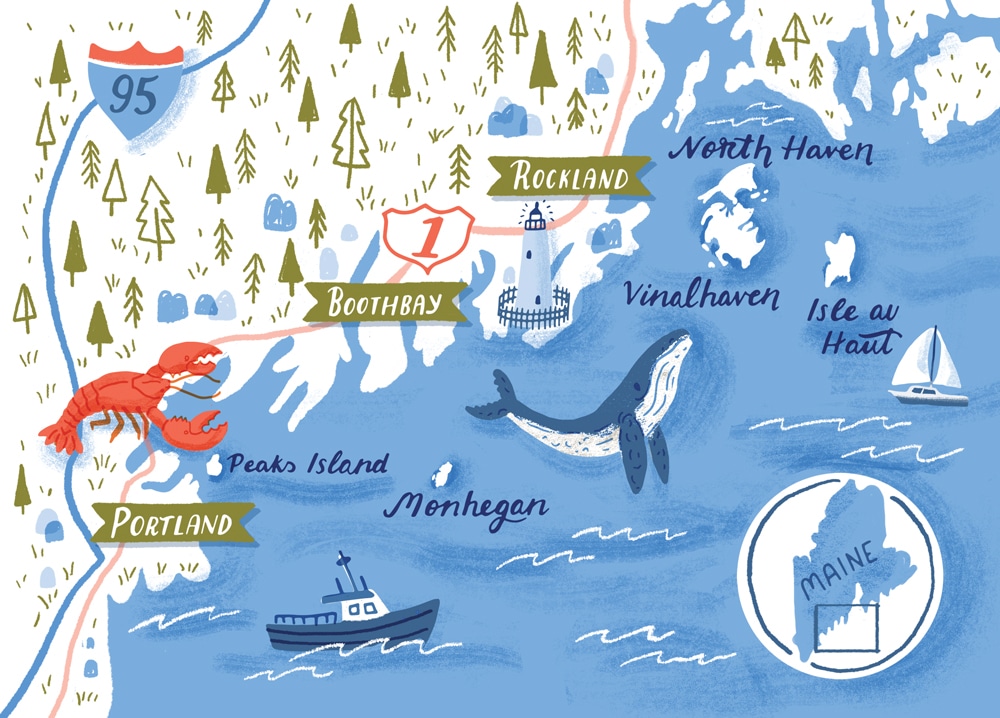 Maine Islands Map
