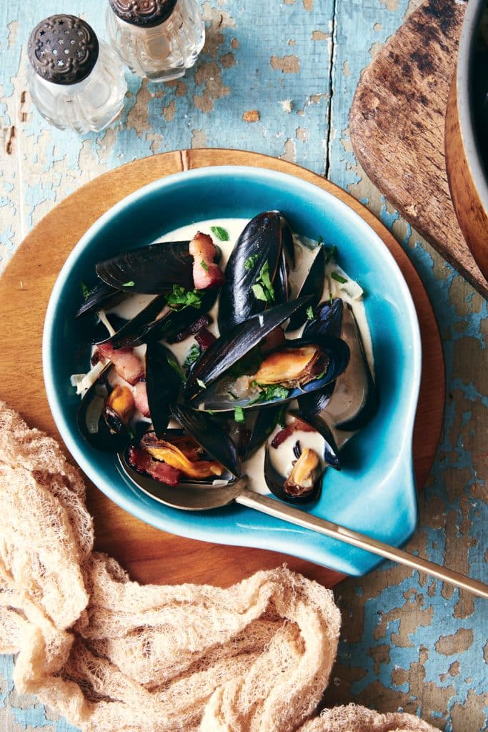 Mussels in Cider Cream Sauce In Season New England