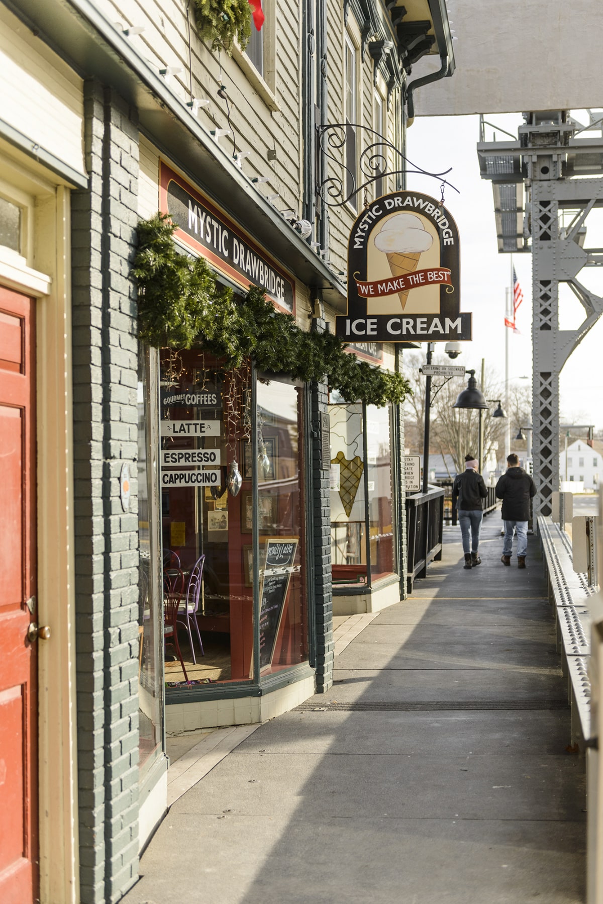 Mystic Drawbridge ice cream shop includes homemade original flavors mystic mud and seaport salty swirl and soda fountain classics.